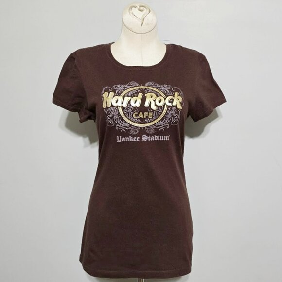 Yankee Stadium Hard Rock Cafe T Shirt S Womens MLB Baseball Tee Top - Picture 3 of 9